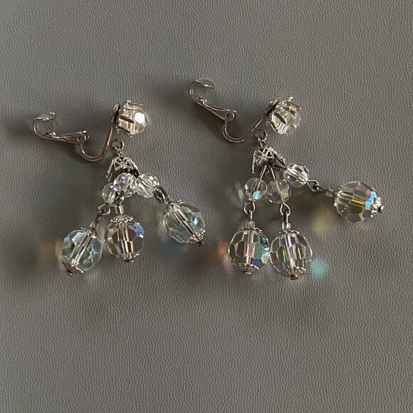 Coro 1950's Aurora Borealis Crystal Necklace & Earrings​​​ - Picture 4 of 11